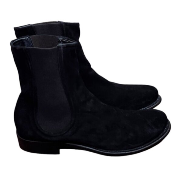 Rocco P. Hand Made Torre Saw Patrisio Women's Black Suede Chelsea boots 39.5 - Picture 3 of 12